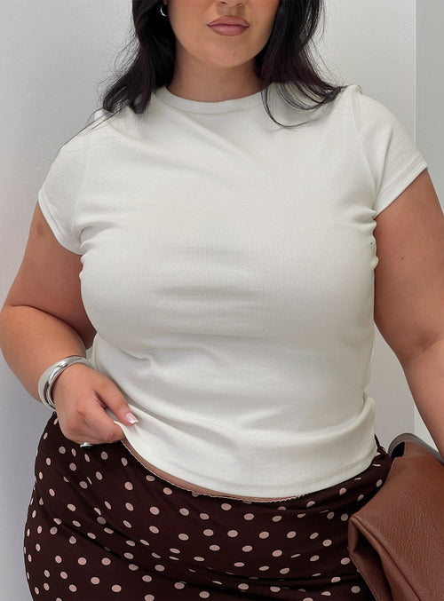 Baseline Longline Rib Top White Curve