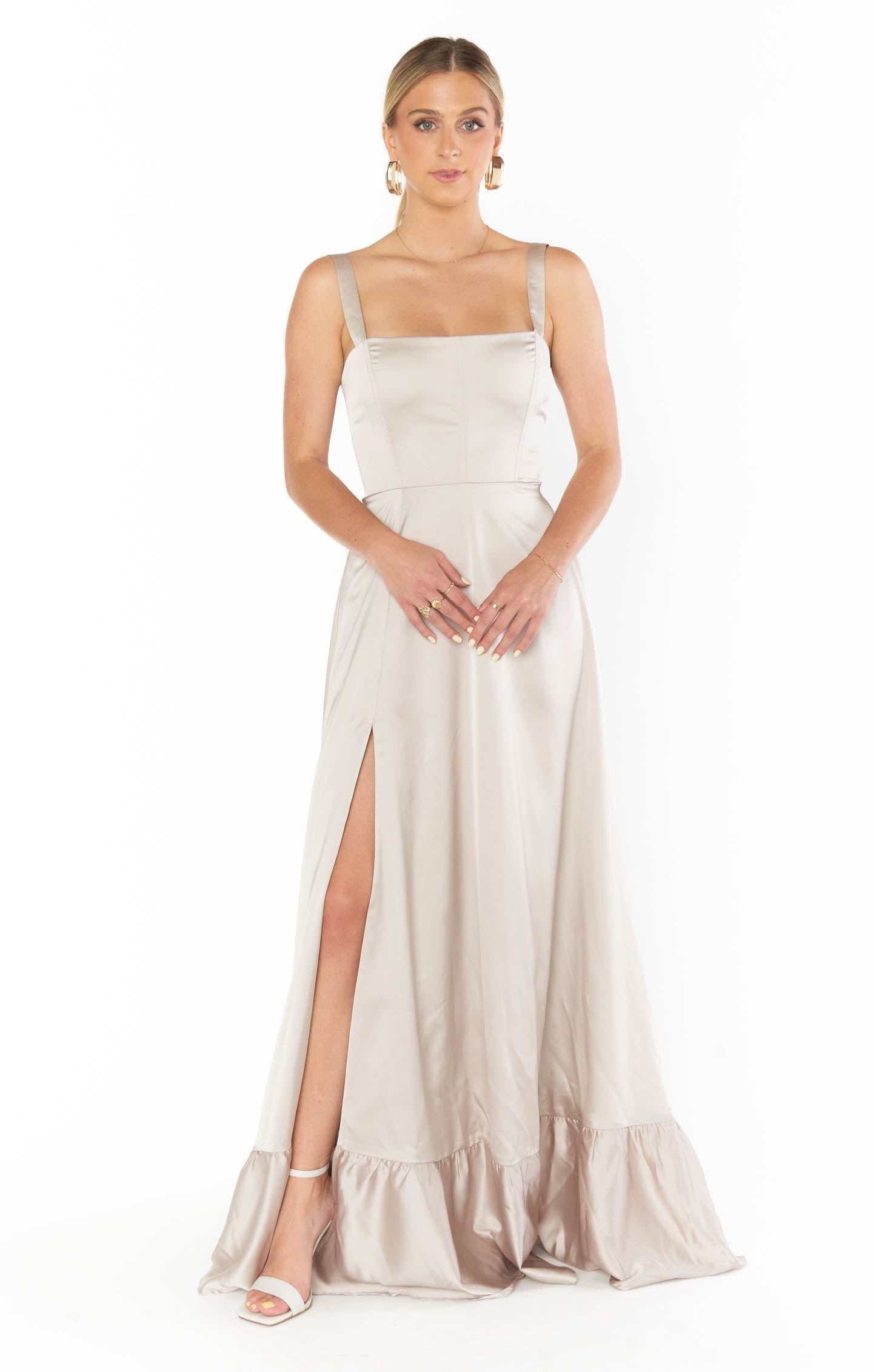 Clarissa Corset Dress ~ Show Me The Ring Luxe Satin
