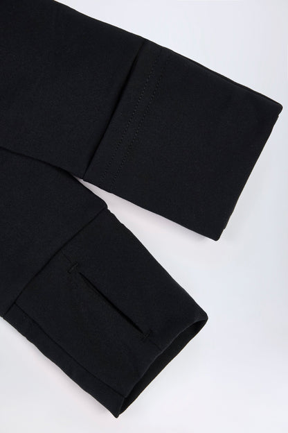 Soft Active Hooded Mid-Layer Jacket in Black