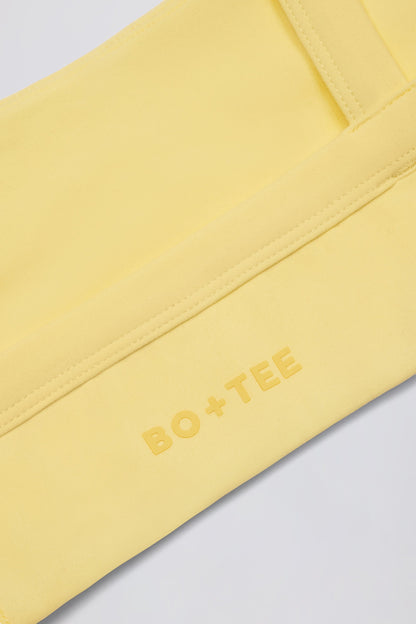 Soft Active Seam-Detail Sports Bra in Lemon