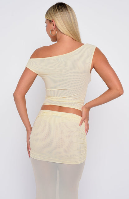 Need Your Heart Off Shoulder Top Cream