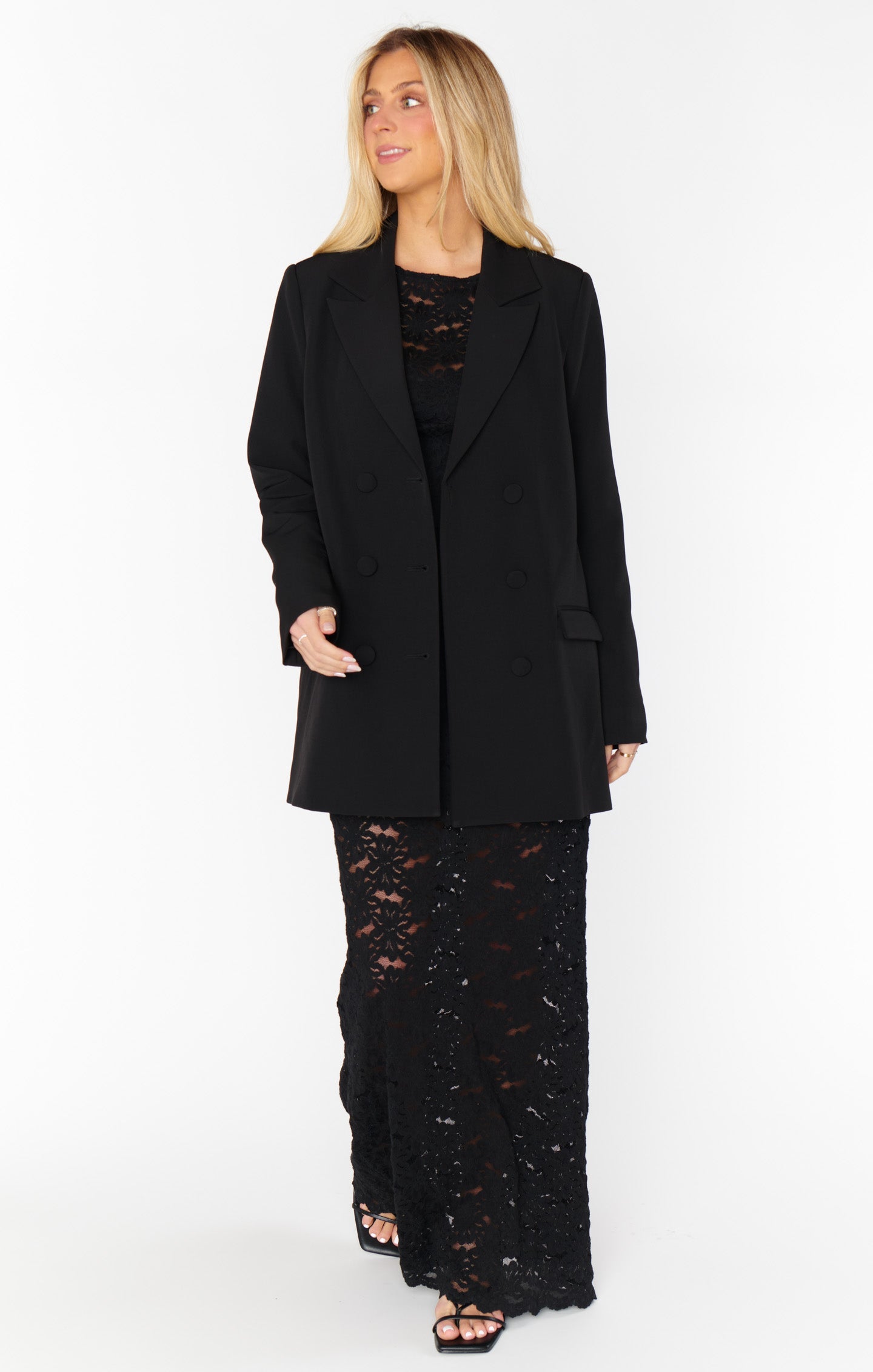 Anjelica Maxi Dress ~ Black Lace