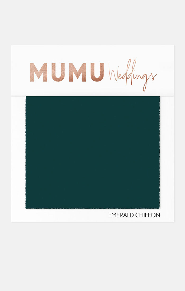 Bridesmaid Fabric Swatch ~ Emerald Chiffon