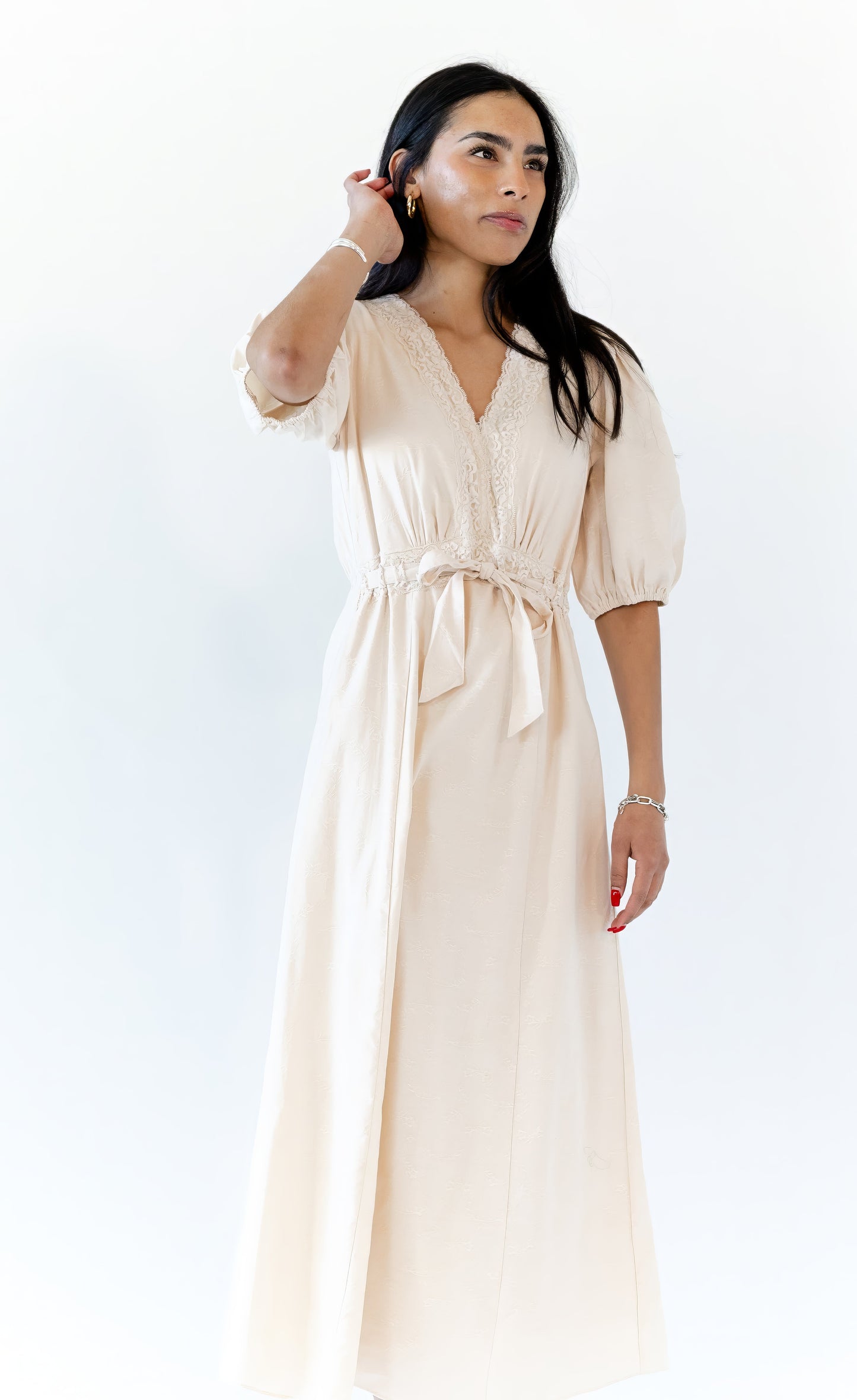 Gisela Lace Trim Dress