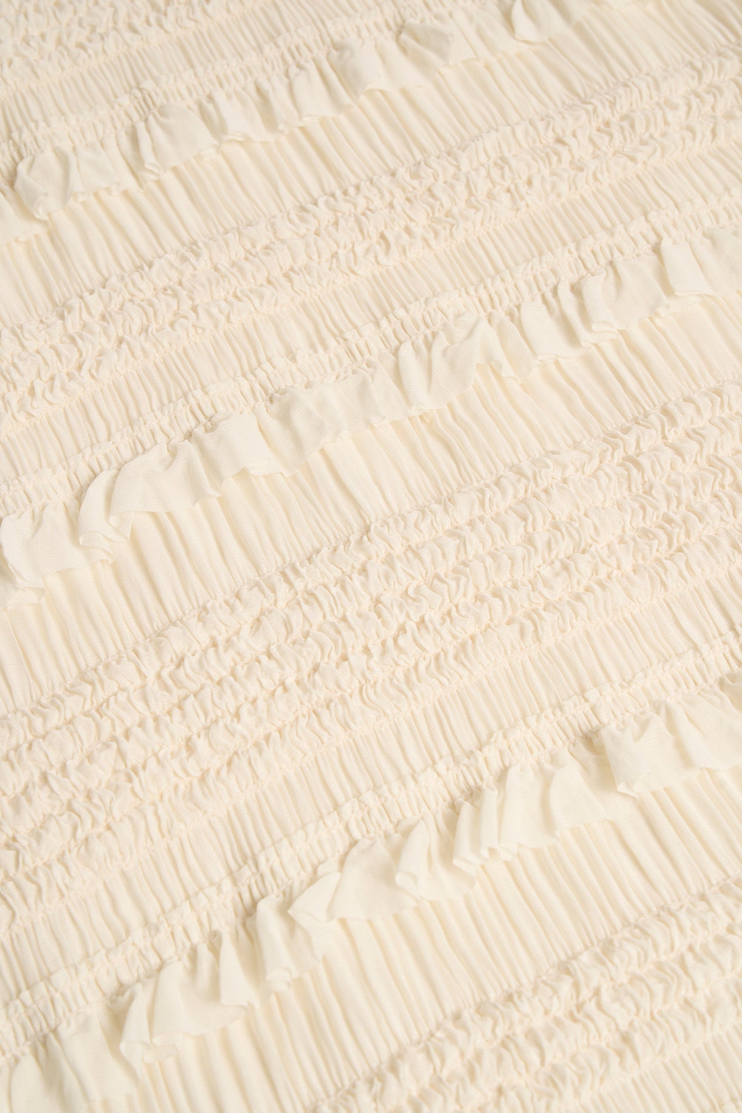 Ruffled High-Neck Backless Top in Ivory
