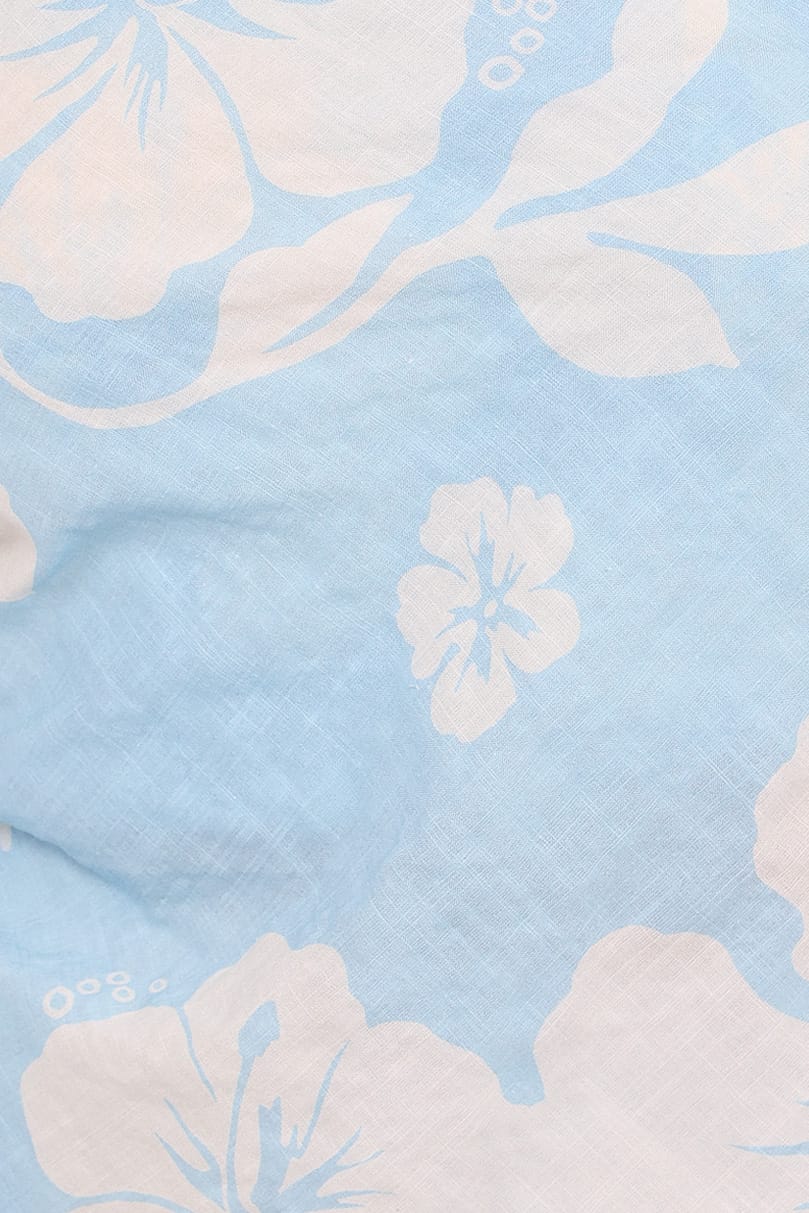 Lourdes Top - Blue Hibiscus