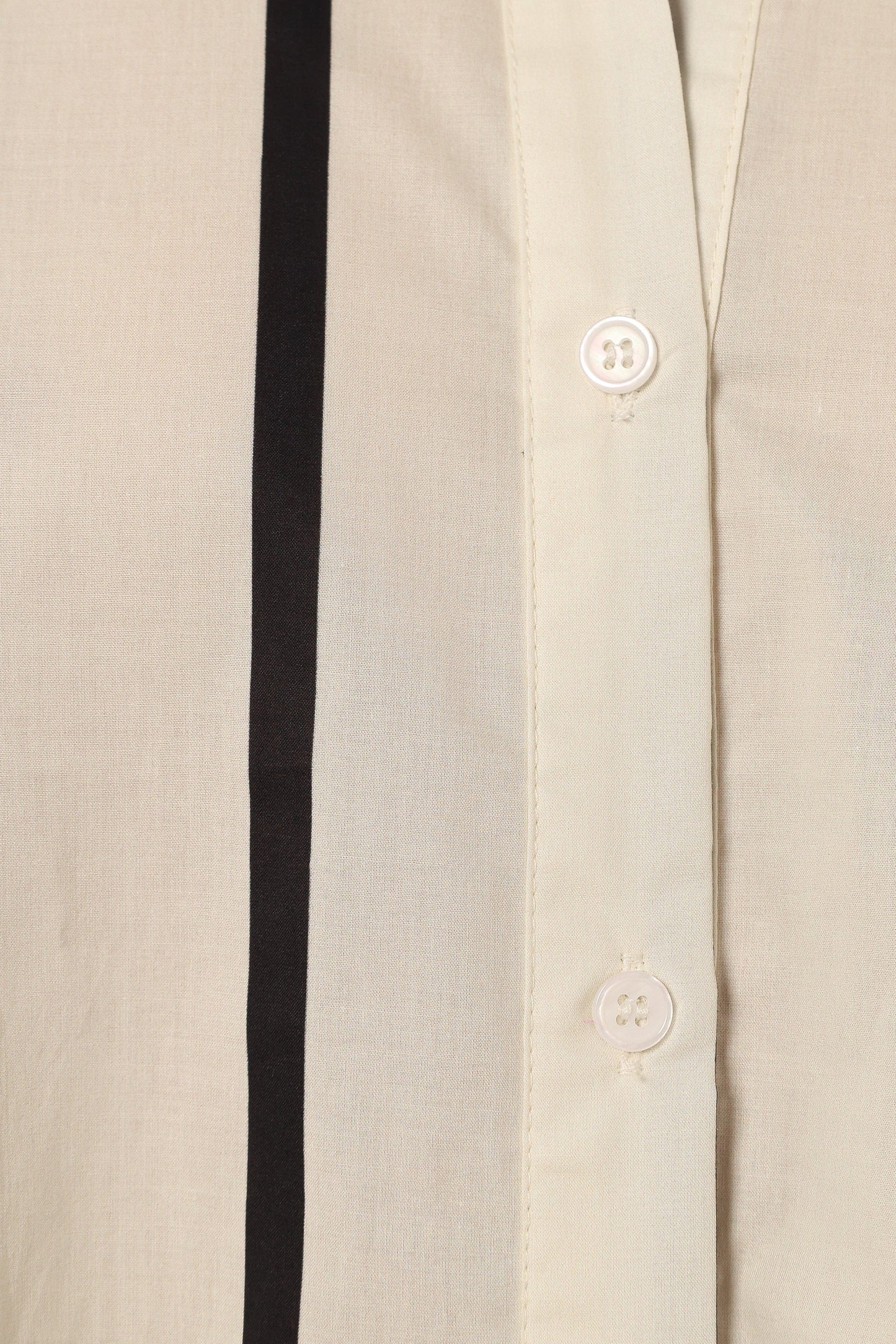 Silvia Button Down Shirt - Cream Stripe