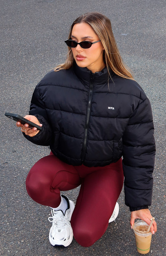 Summit Zip Through Puffer Black