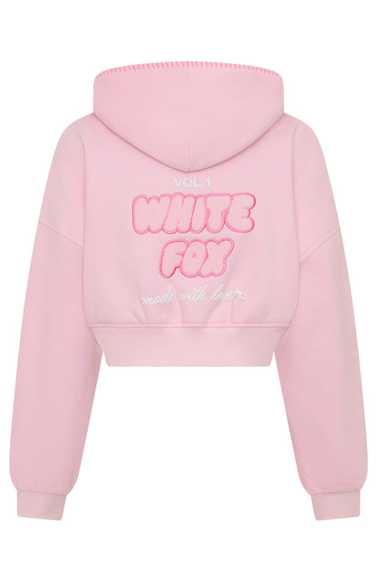 Vol. 1 Cropped Zip Front Hoodie Posy
